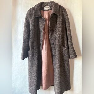 Women's Brown Tweed Coat